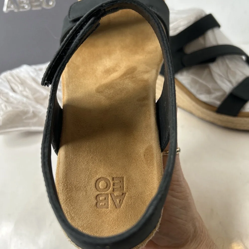 ABEO Walking Co Riviera Adjustable Sandals Black Sz 8.5 New - Picture 7 of 9